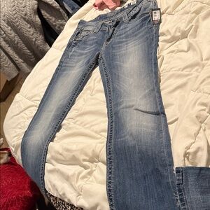 Miss Me Women's Faded Blue Skinny Jeans